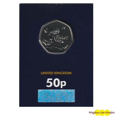 2020 BU 50p Coin (Card) - Piglet